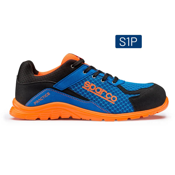 Sparco Practice Niki Werkschoenen S1P ESD Unisex Blauw/Fluo-oranje