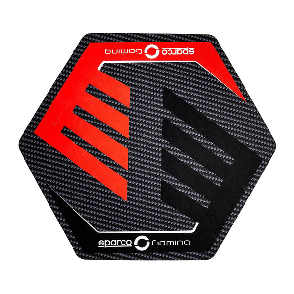Sparco Vloermat Bureaustoel 110x97,5cm Bureaustoel - Zwart/Rood
