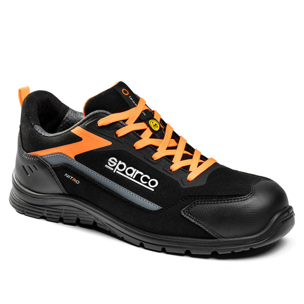Sparco Werkschoenen S3S Nitro Elfyn Unisex Zwart/Fluo-oranje