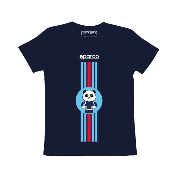 Sparco Stripes Design Kinderen T-Shirt - Marineblauw