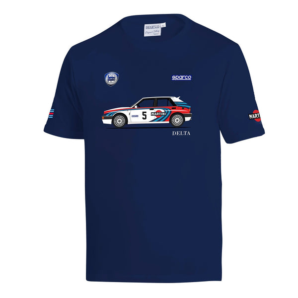 Sparco Martini Racing Lancia Martini Delta T-Shirt - Marineblauw