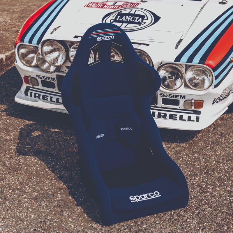 Sparco Martini Racing Racestoel Pro 2000 QRT Martini Racing Auto-accessoire - Blauw
