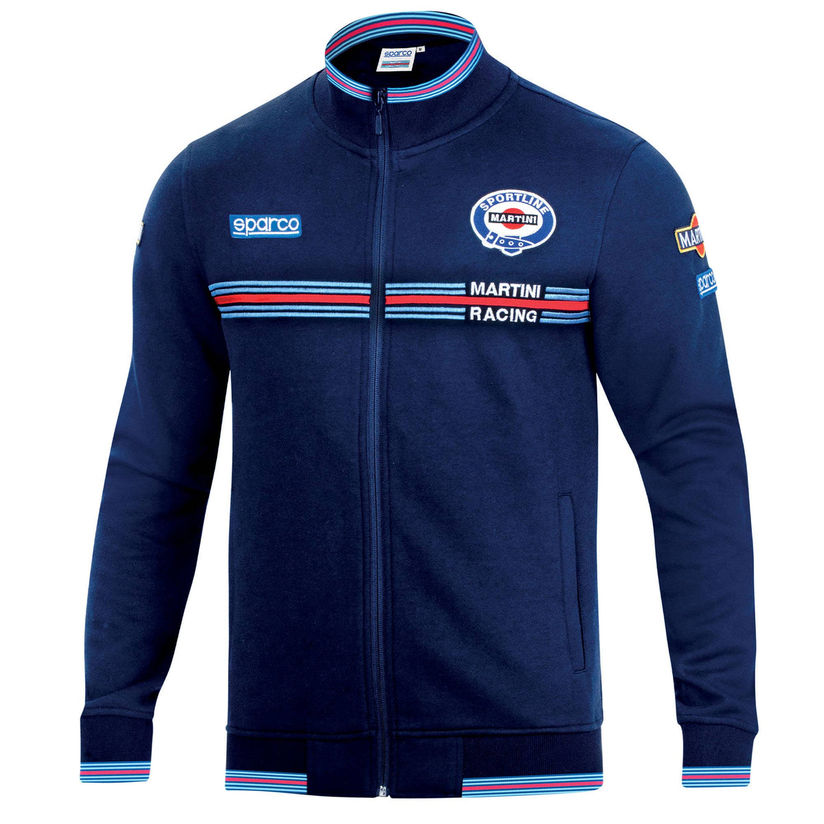 Sparco Full Zip Martini Racing Sweater - Marineblauw