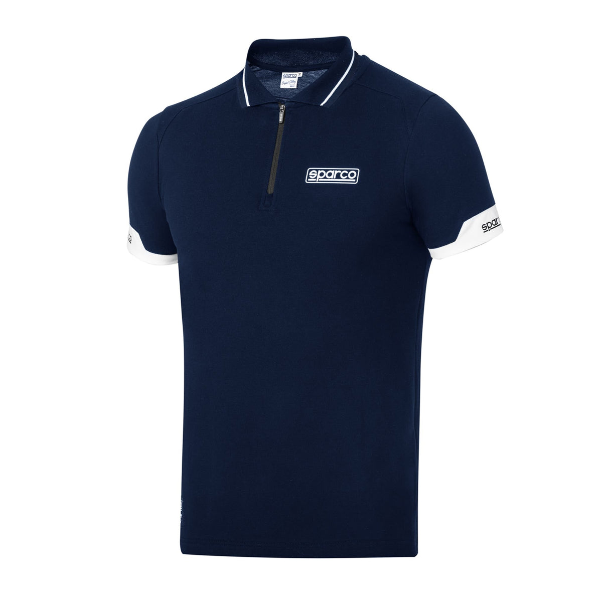 Sparco Polo Zip Poloshirt - Marineblauw