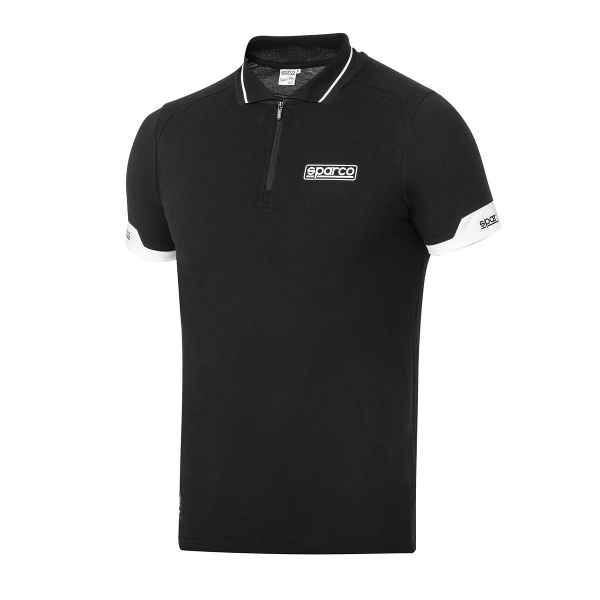 Sparco Polo Zip Poloshirt - Zwart