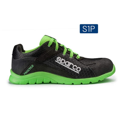 Sparco Practice Keke Werkschoenen S1P ESD Unisex Zwart/Fluogroen