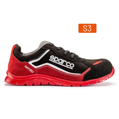 Sparco Nitro Marcus Werkschoenen S3 ESD Unisex Rood/Zwart