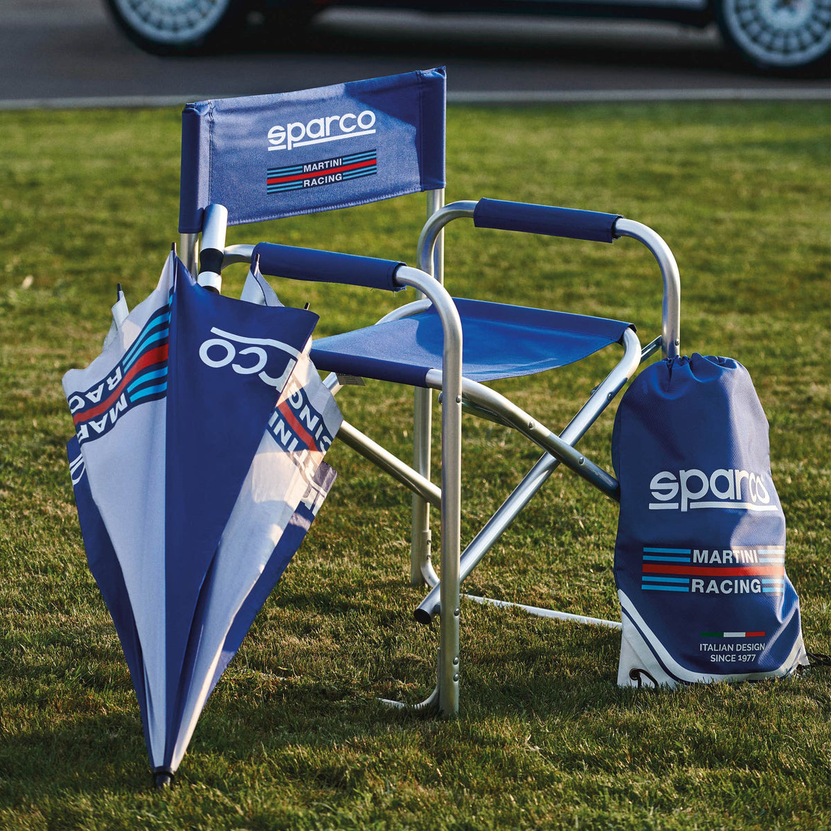 Sparco Martini Racing Regisseursstoel Aluminium Martini Racing Bureaustoel - Zwart