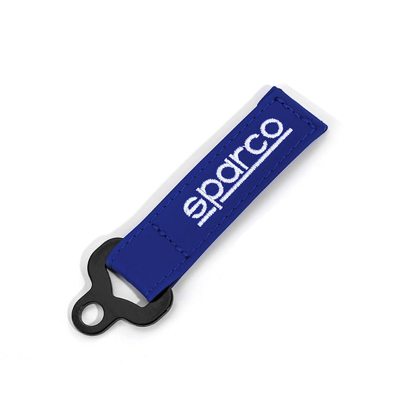 Sparco Leer Sleutelhanger - Lichtblauw