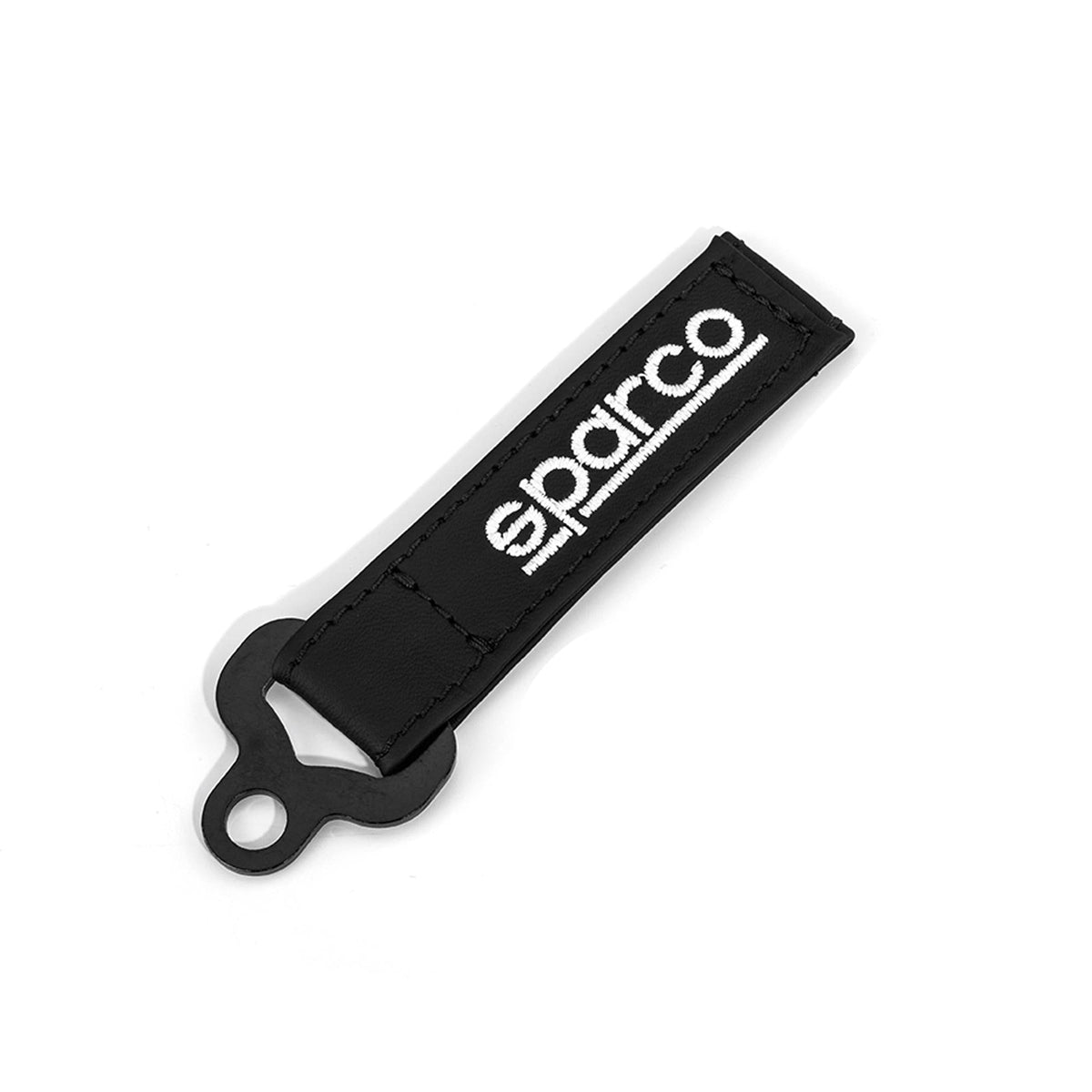 Sparco Leer Sleutelhanger - Zwart