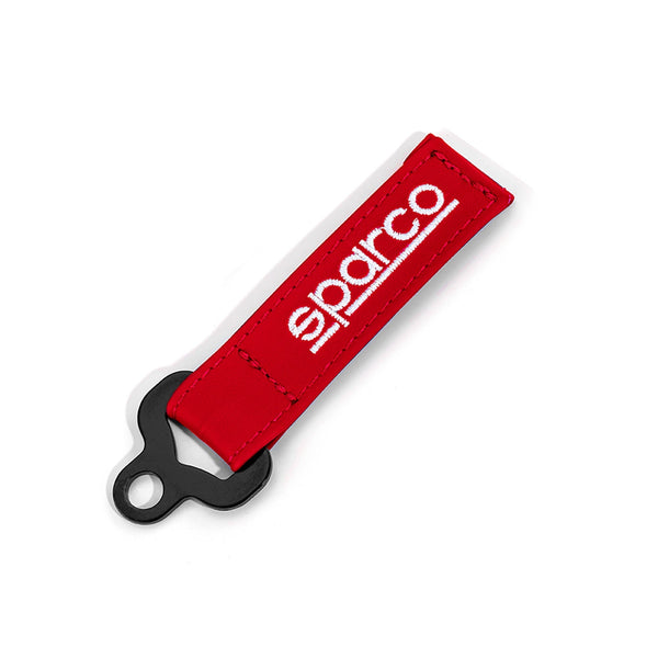 Sparco Leer Sleutelhanger - Rood