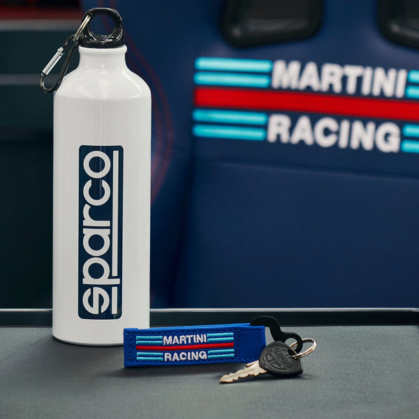 Sparco Martini Racing Leer Sleutelhanger - Marineblauw