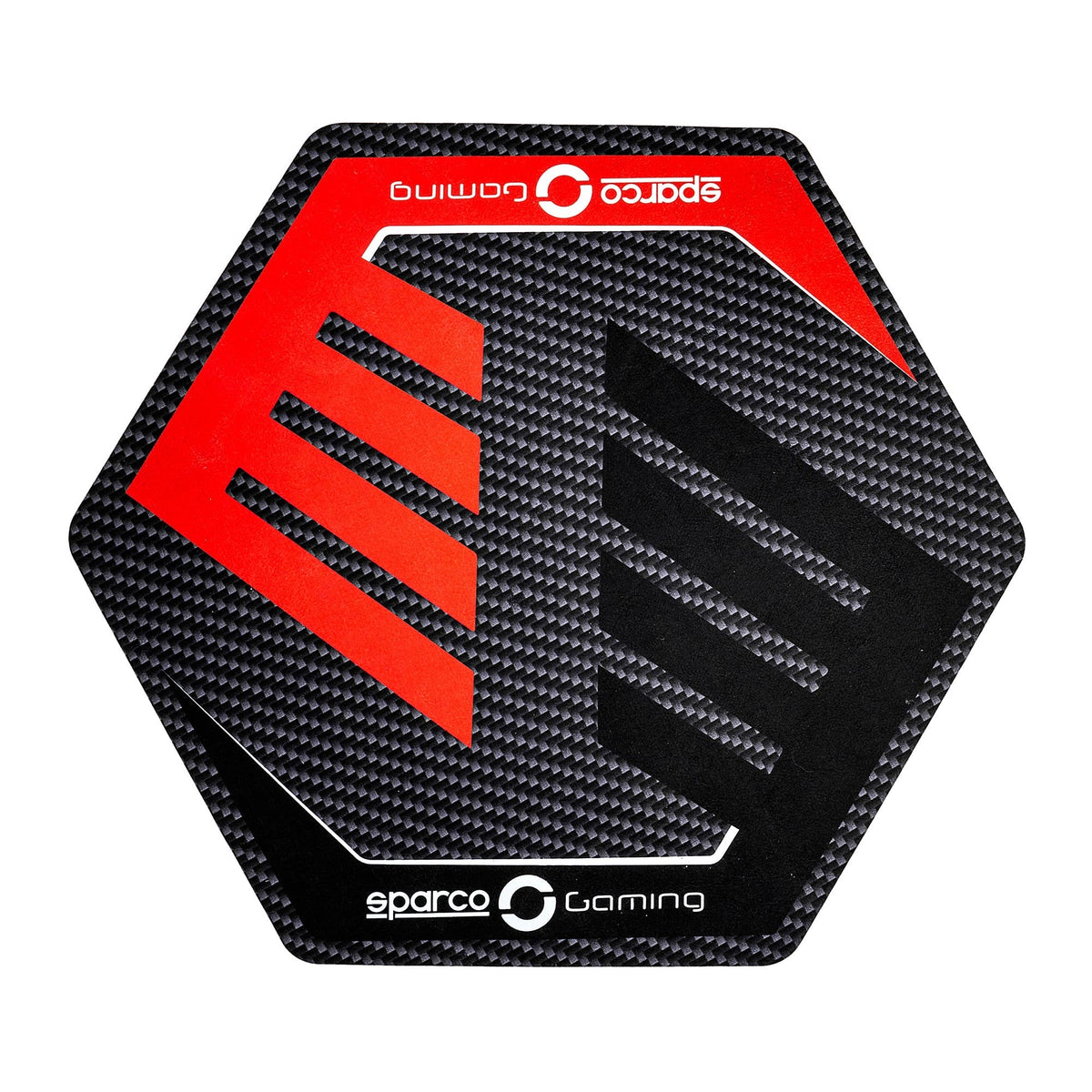 Sparco Vloermat Bureaustoel 110x97,5cm Bureaustoel - Zwart/Rood