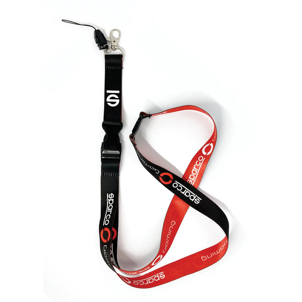Sparco Lanyard Set 10 Stuks Sleutelhanger - Zwart/Rood