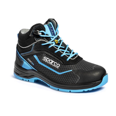 Sparco Werkschoenen S3 Indy-HE Sunny ESD Unisex Zwart/Lichtblauw