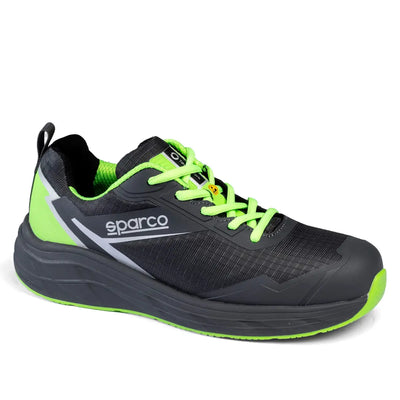 Sparco Werkschoenen S3S Teamwork Lucas ESD Sneaker Unisex Grijs/Fluogroen