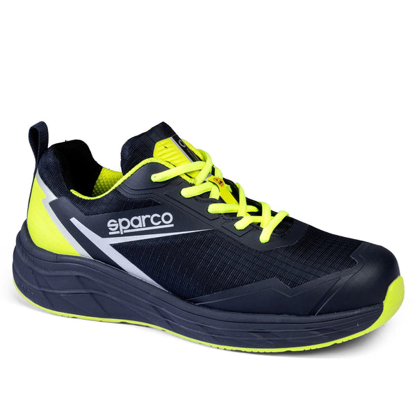Sparco Werkschoenen S3S Teamwork George ESD Sneaker Unisex Marineblauw/Fluogroen
