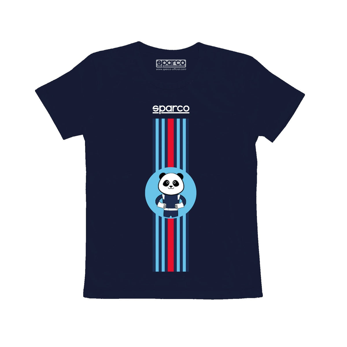 Sparco Stripes Design Kinderen T-Shirt - Marineblauw