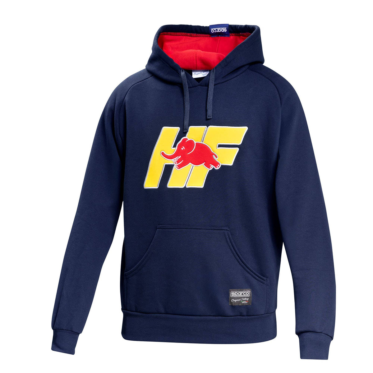 Sparco Lancia HF Geel Hoodie - Marineblauw