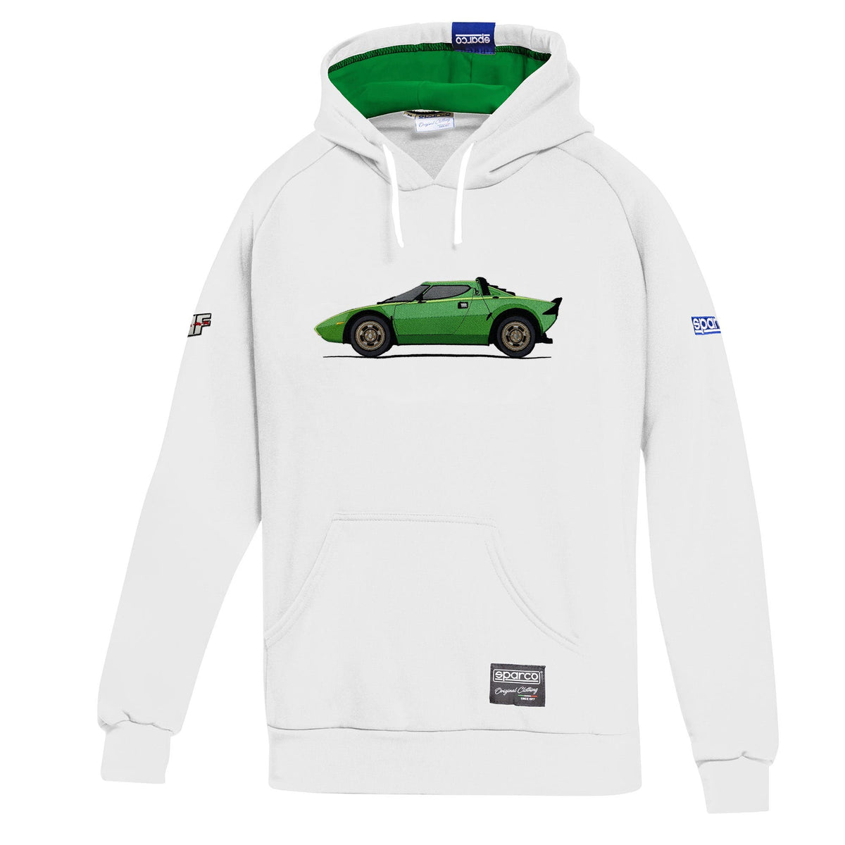 Sparco Lancia HF Hoodie - Wit/Zwart