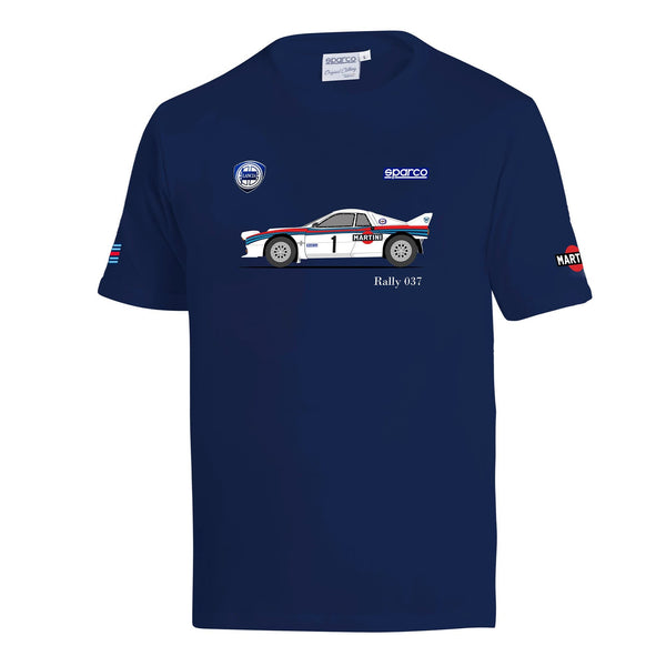 Sparco Martini Racing Lancia Martini S4 T-Shirt - Marineblauw
