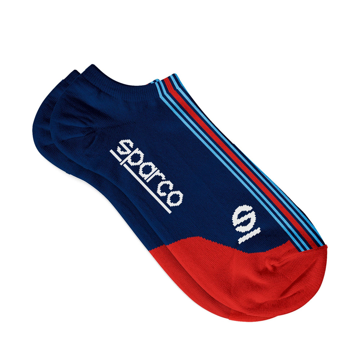 Sparco Martini Racing Kort Wit/Marineblauw/Rood Sokken - Wit/Blauw/Rood