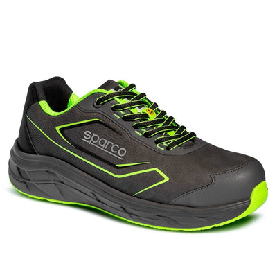 Sparco Werkschoenen S3S Teamwork Oliver ESD Unisex Donkergrijs/Fluogroen
