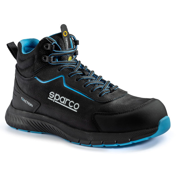 Sparco Werkschoenen S3S Traction-H Kamui Unisex Zwart/Lichtblauw