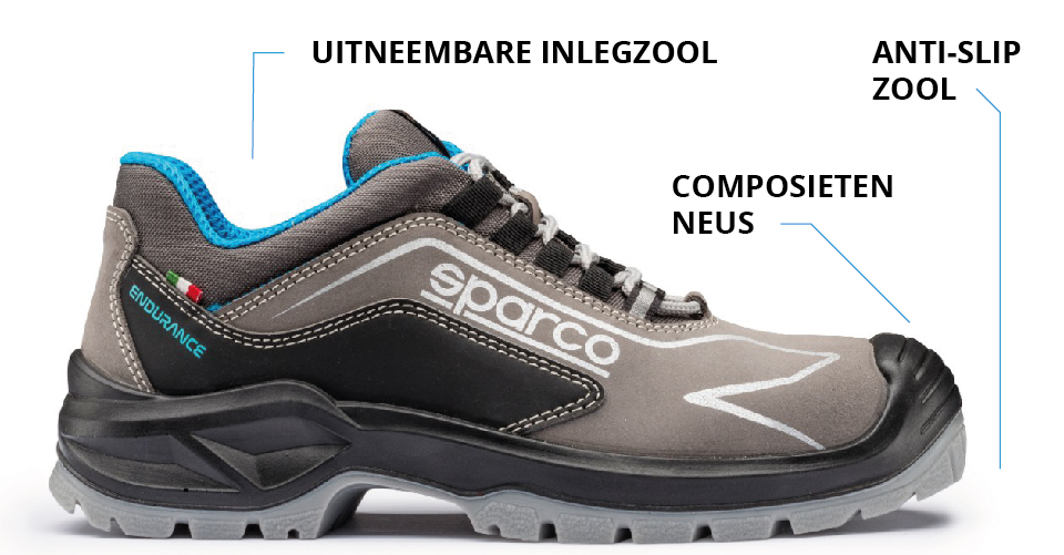 entiteit Zeg opzij Verbazingwekkend Sparco Werkschoenen | Ultra licht | Ultiem comfort | Elegantie &  Sportiviteit